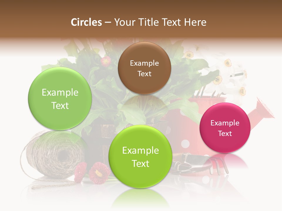 Flower String Shovel PowerPoint Template