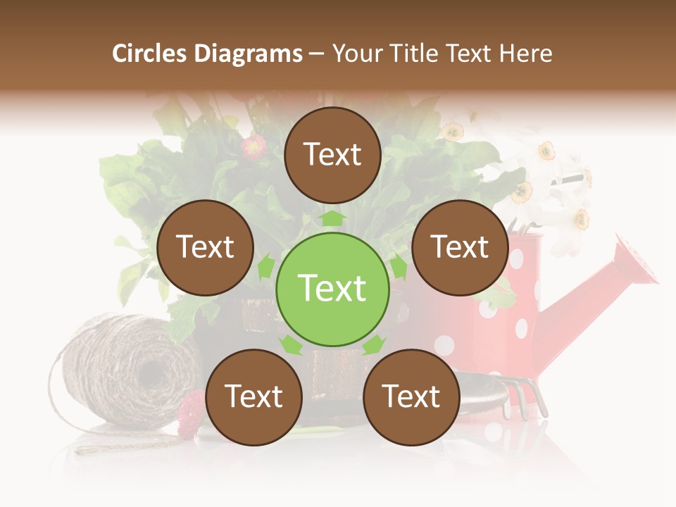 Flower String Shovel PowerPoint Template