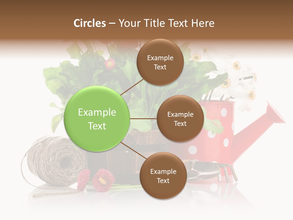 Flower String Shovel PowerPoint Template