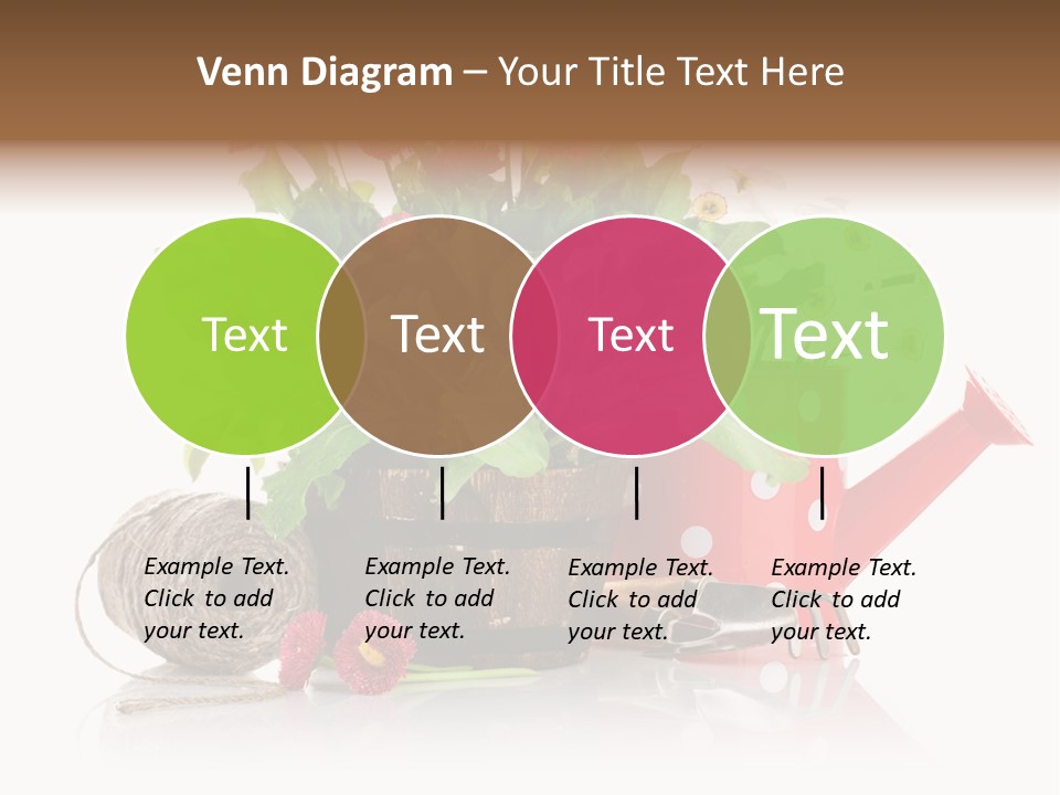 Flower String Shovel PowerPoint Template