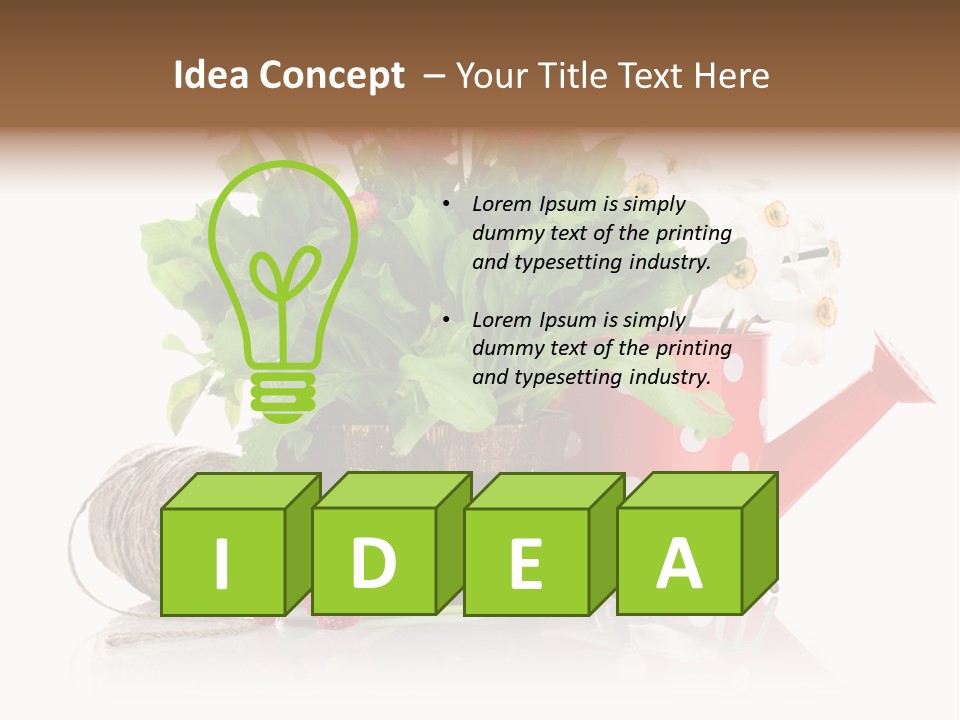 Flower String Shovel PowerPoint Template