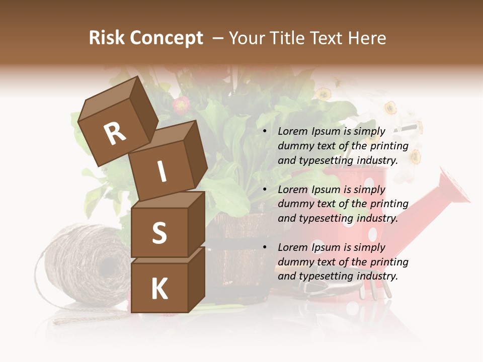 Flower String Shovel PowerPoint Template