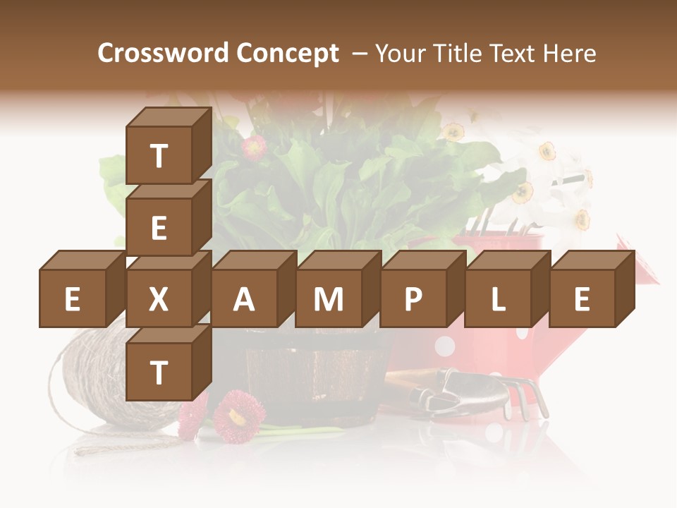 Flower String Shovel PowerPoint Template