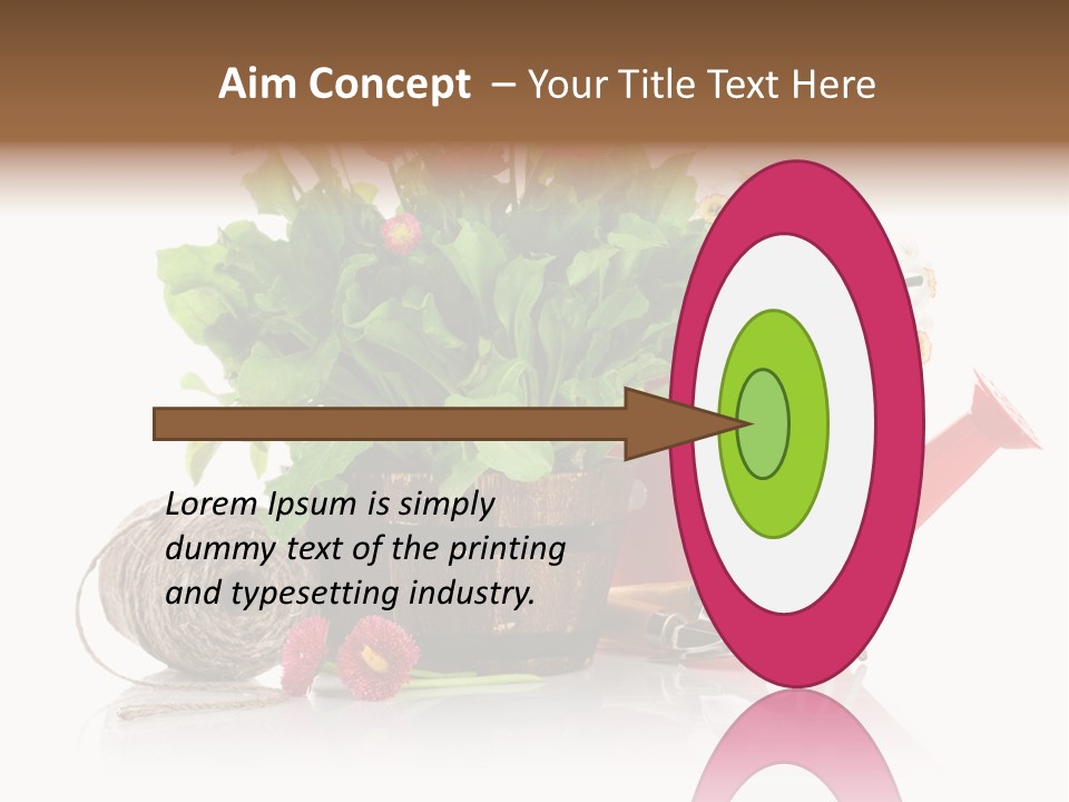 Flower String Shovel PowerPoint Template