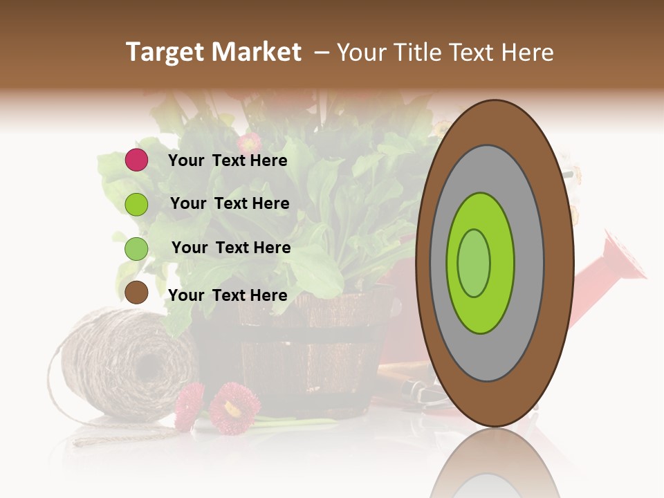 Flower String Shovel PowerPoint Template