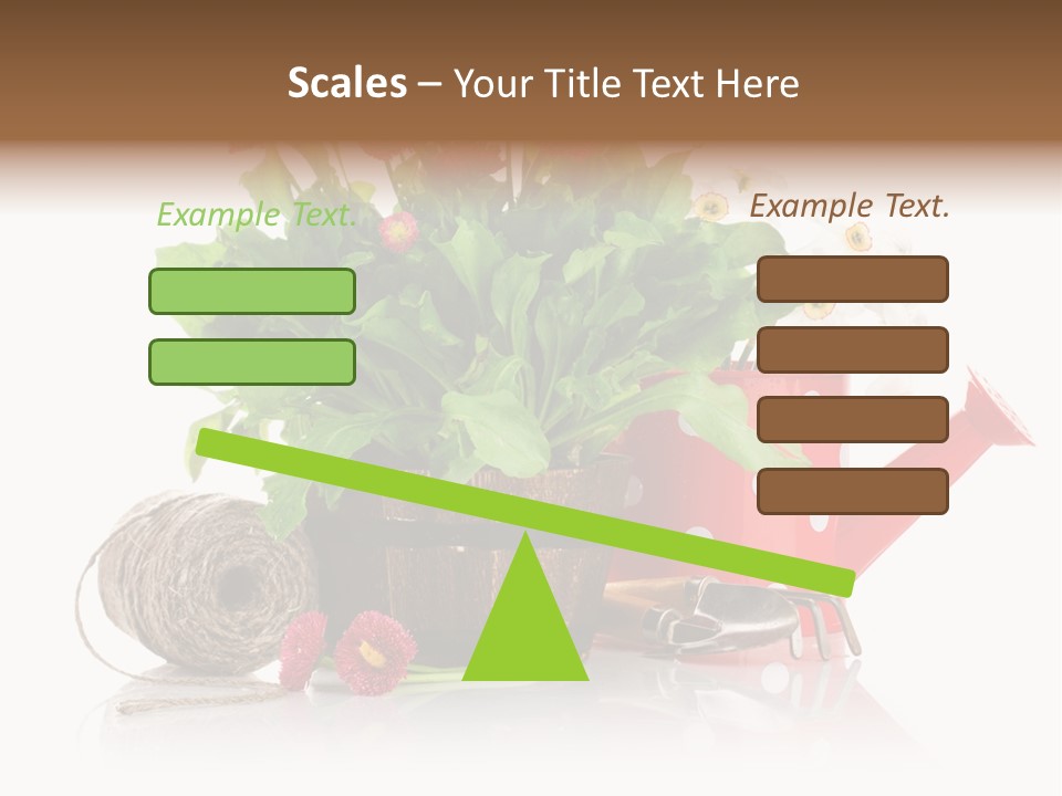 Flower String Shovel PowerPoint Template