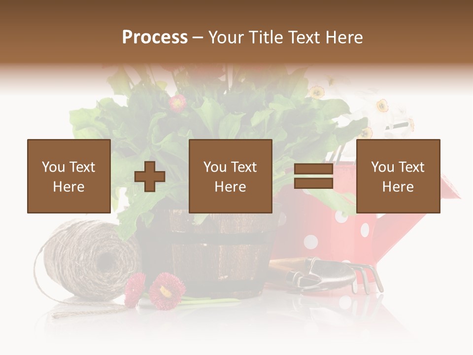 Flower String Shovel PowerPoint Template