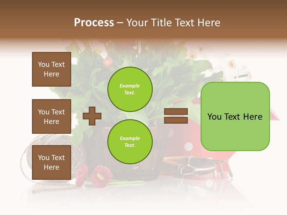 Flower String Shovel PowerPoint Template