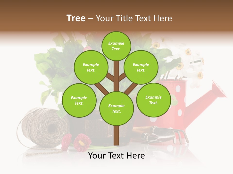 Flower String Shovel PowerPoint Template