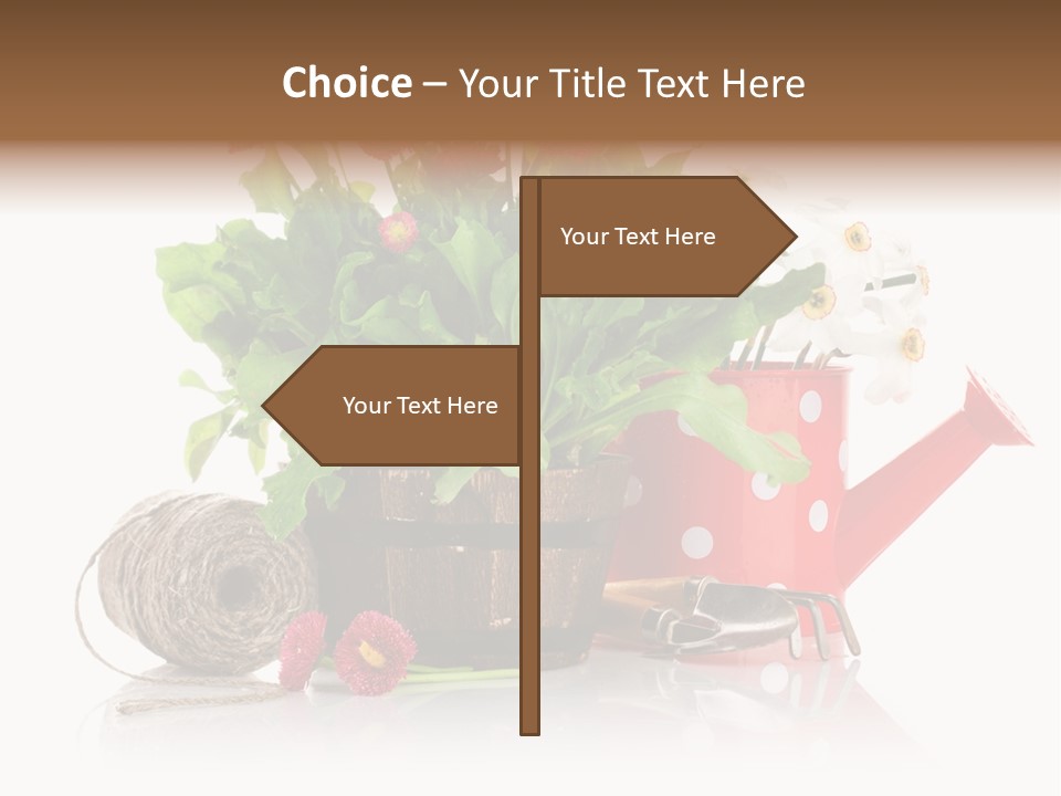 Flower String Shovel PowerPoint Template