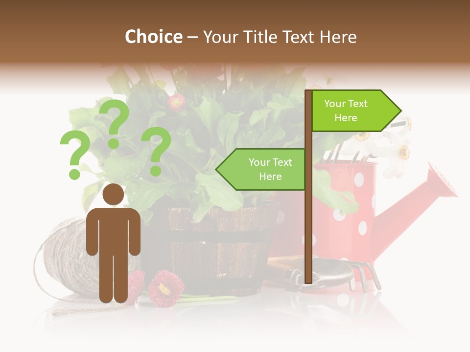 Flower String Shovel PowerPoint Template