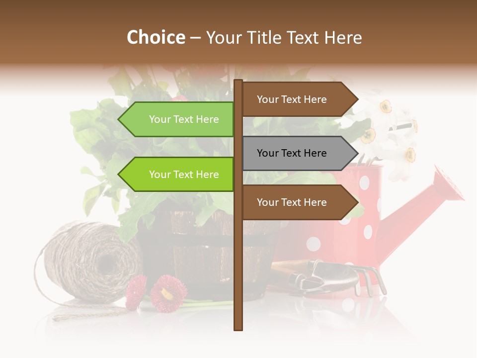 Flower String Shovel PowerPoint Template