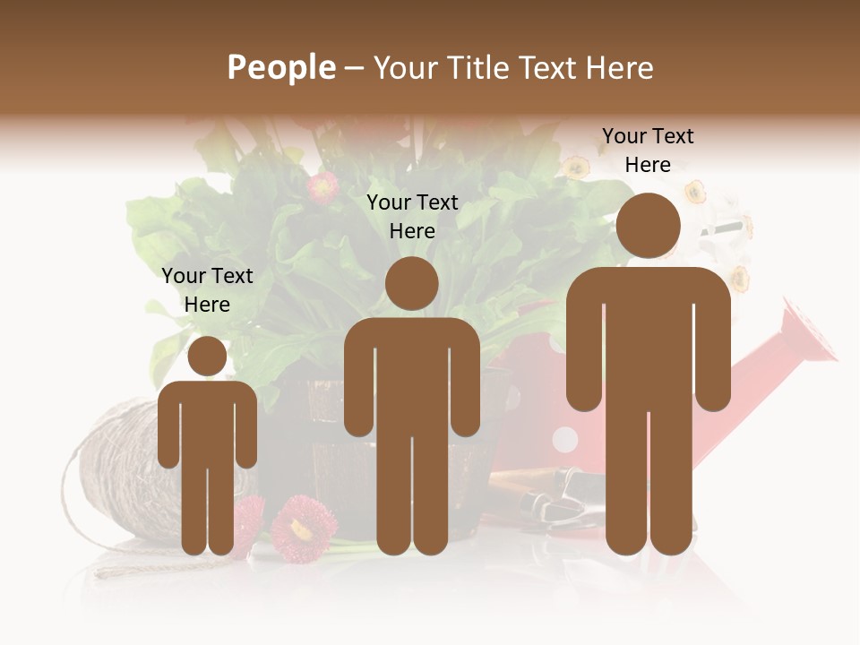 Flower String Shovel PowerPoint Template