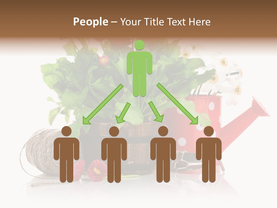 Flower String Shovel PowerPoint Template