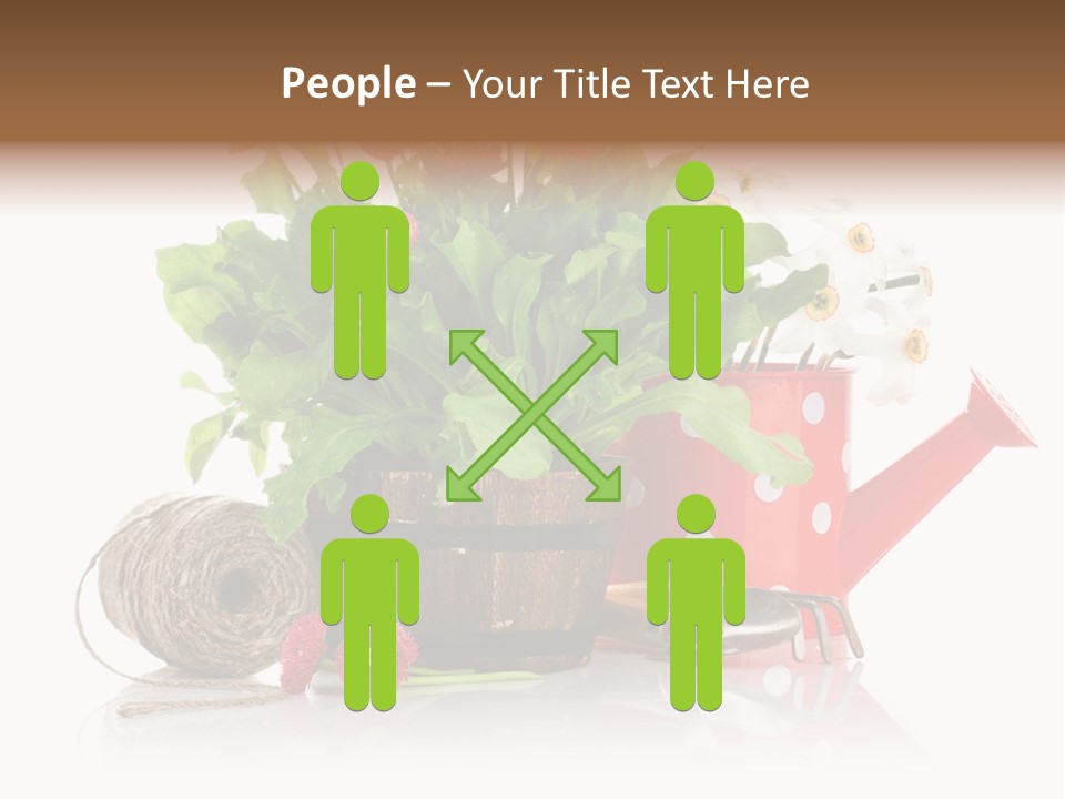 Flower String Shovel PowerPoint Template