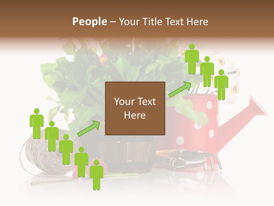 Flower String Shovel PowerPoint Template