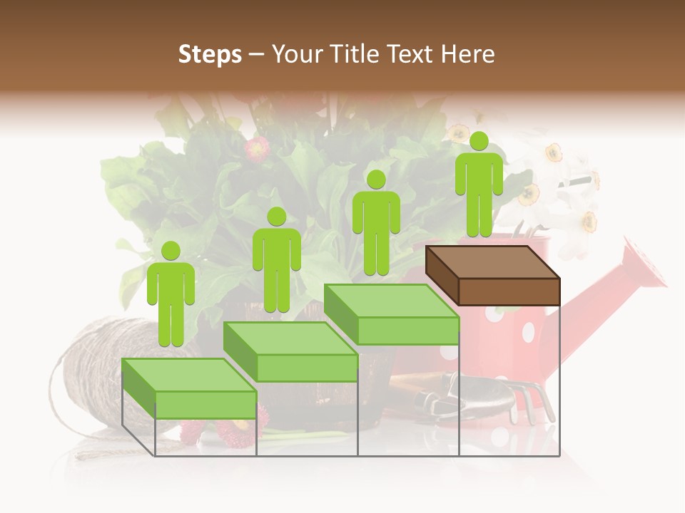 Flower String Shovel PowerPoint Template