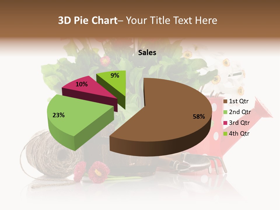 Flower String Shovel PowerPoint Template