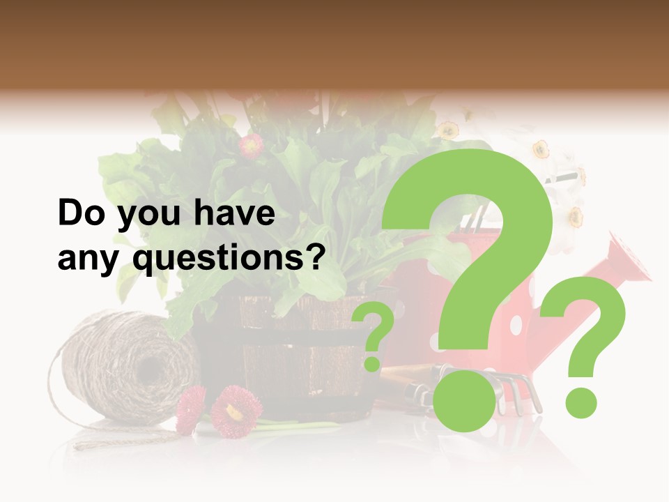 Flower String Shovel PowerPoint Template