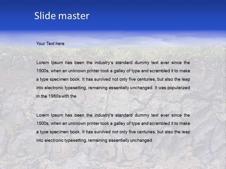 Outdoor Nature Dry PowerPoint Template