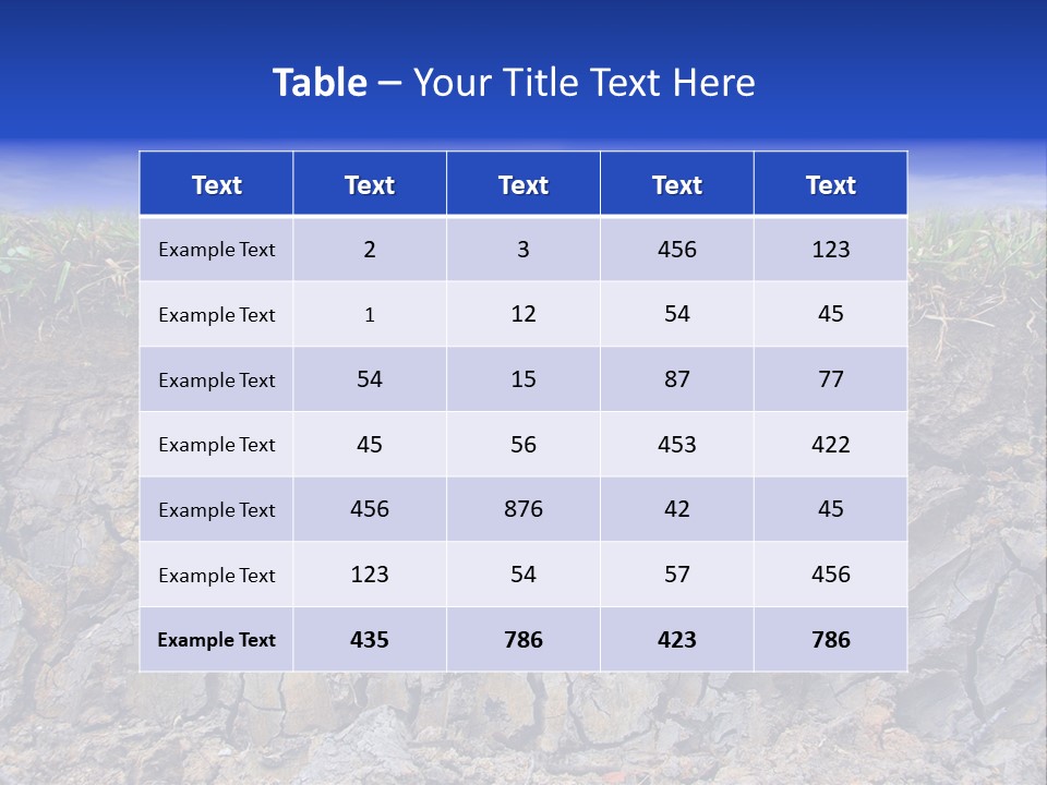 Outdoor Nature Dry PowerPoint Template