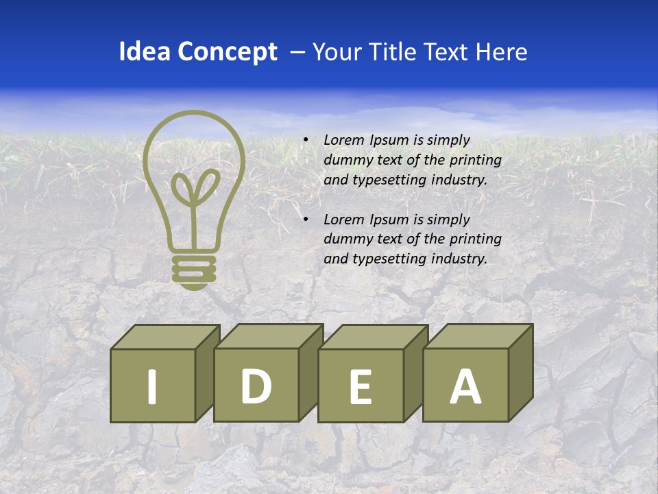 Outdoor Nature Dry PowerPoint Template