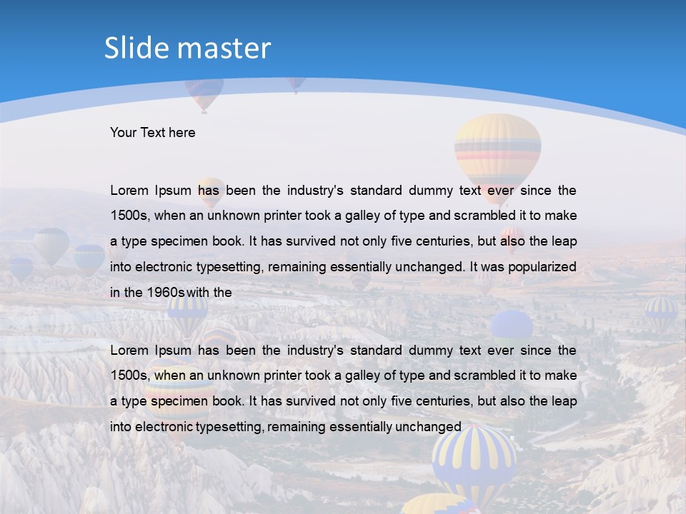 Ballooning Ballon Flying PowerPoint Template