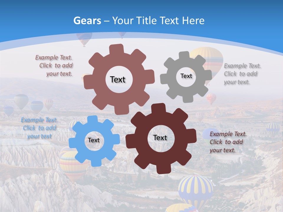 Ballooning Ballon Flying PowerPoint Template