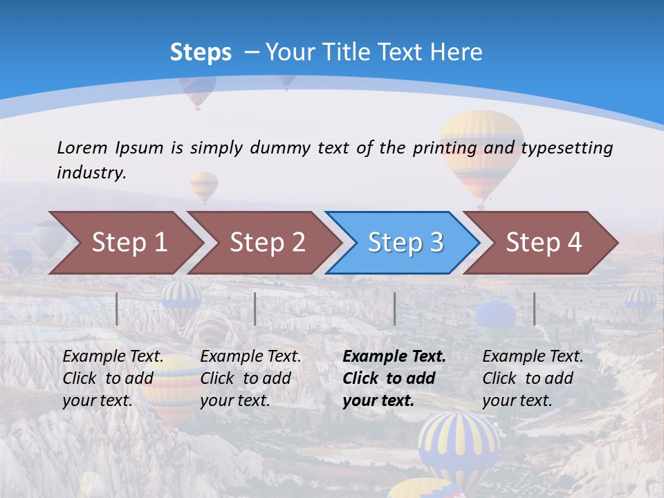 Ballooning Ballon Flying PowerPoint Template
