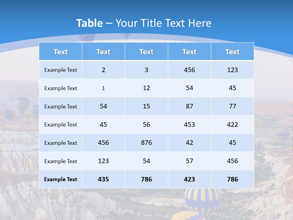 Ballooning Ballon Flying PowerPoint Template