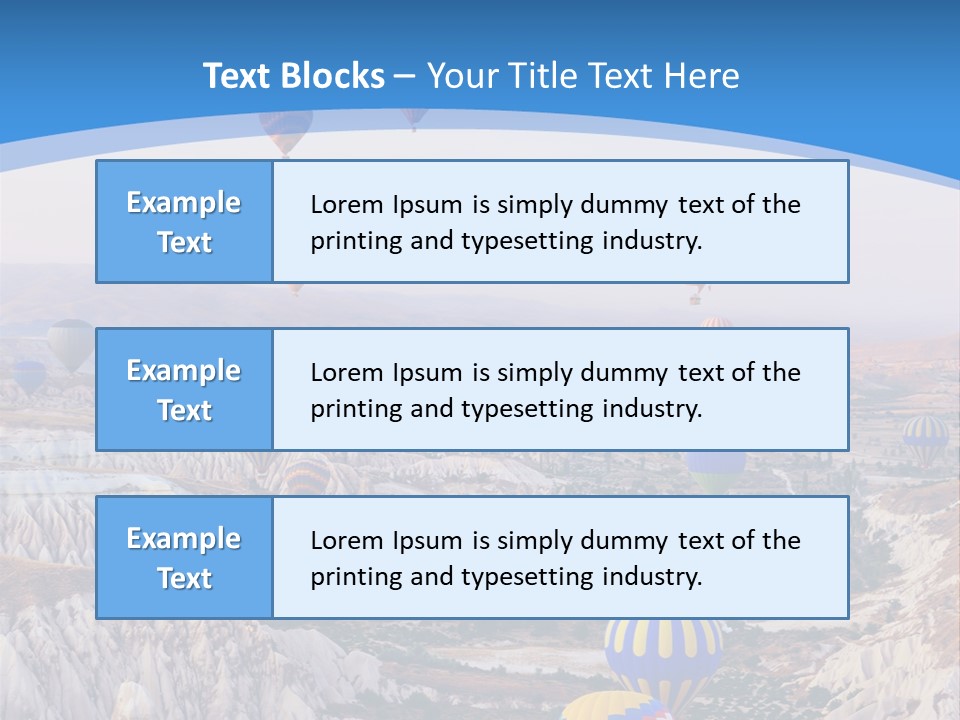 Ballooning Ballon Flying PowerPoint Template