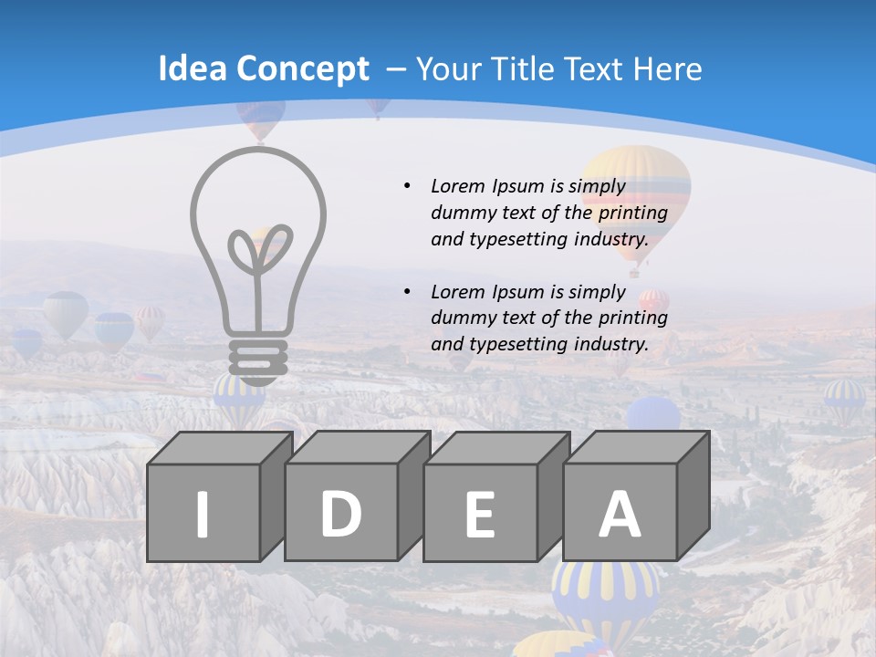 Ballooning Ballon Flying PowerPoint Template