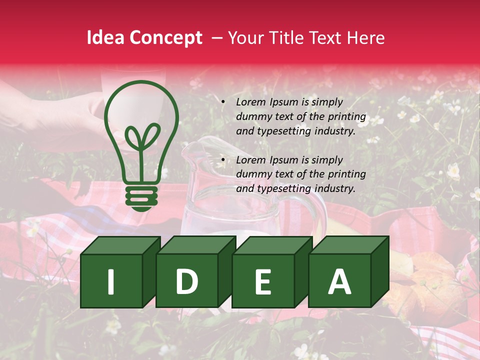 Towel Summer Milky PowerPoint Template