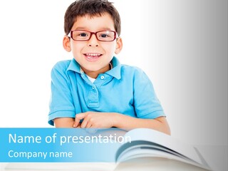 Preschool People Eyeglasses PowerPoint Template