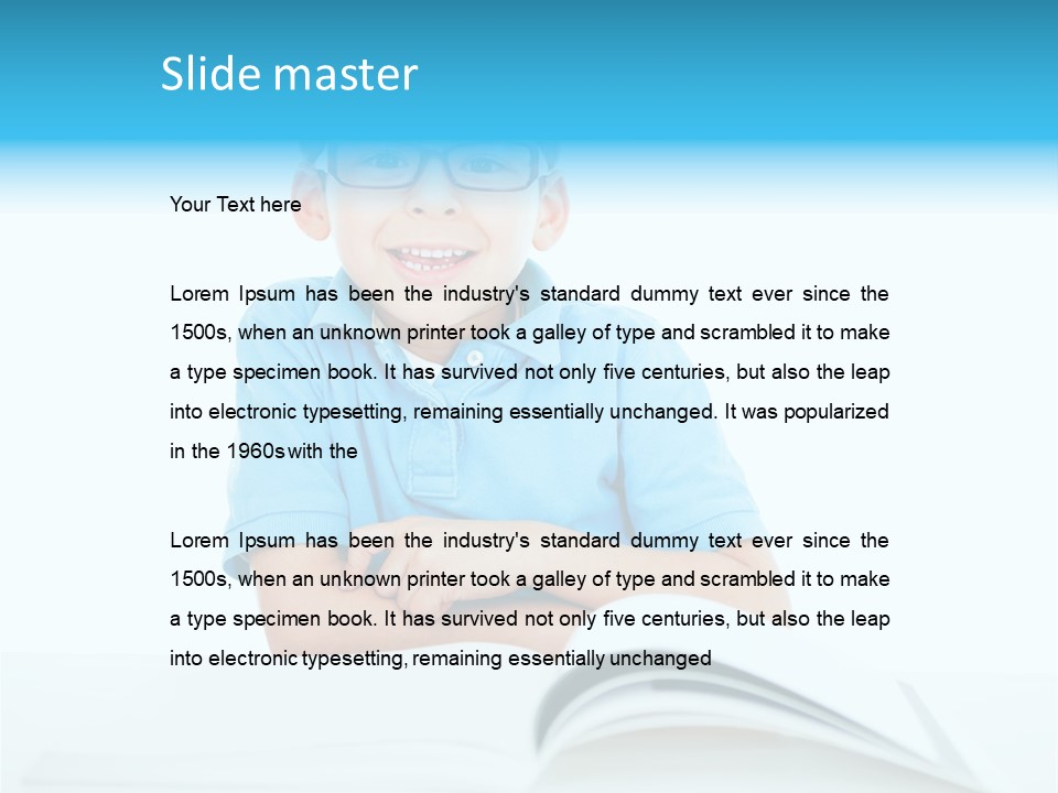 Preschool People Eyeglasses PowerPoint Template