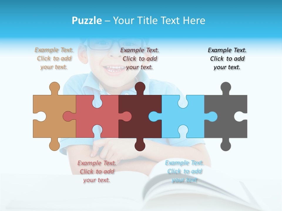 Preschool People Eyeglasses PowerPoint Template