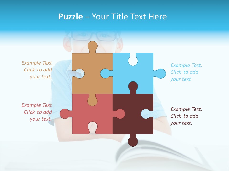 Preschool People Eyeglasses PowerPoint Template