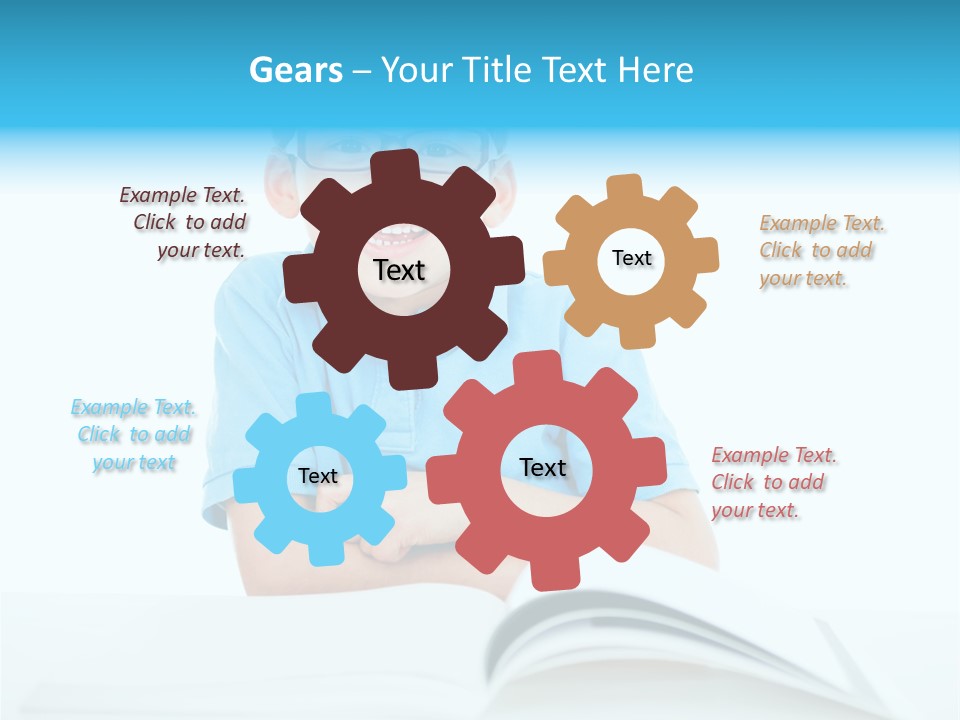 Preschool People Eyeglasses PowerPoint Template