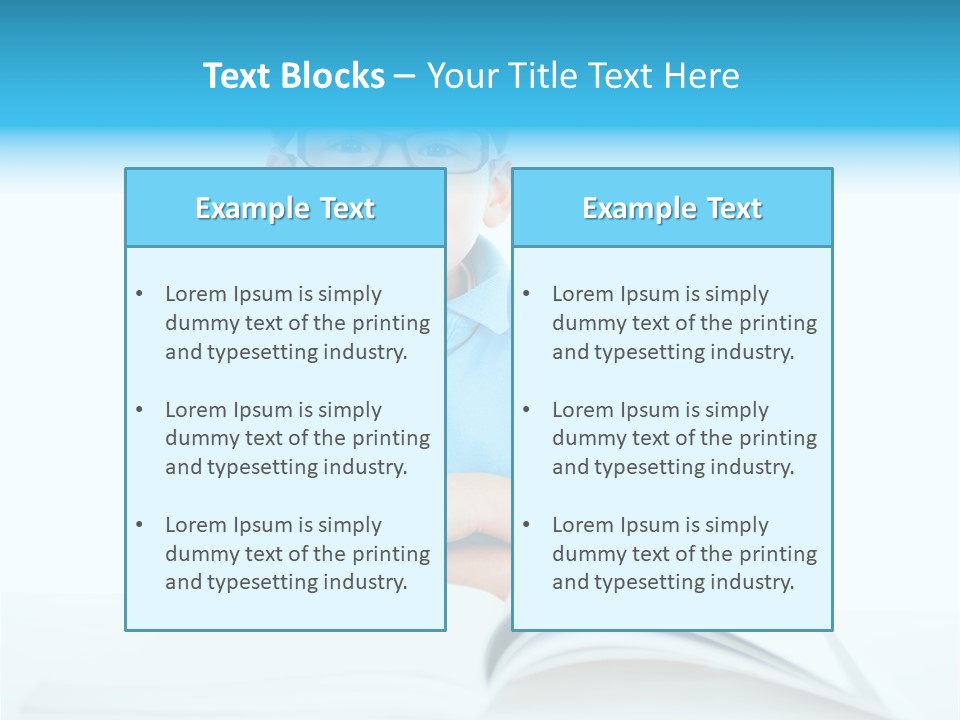 Preschool People Eyeglasses PowerPoint Template