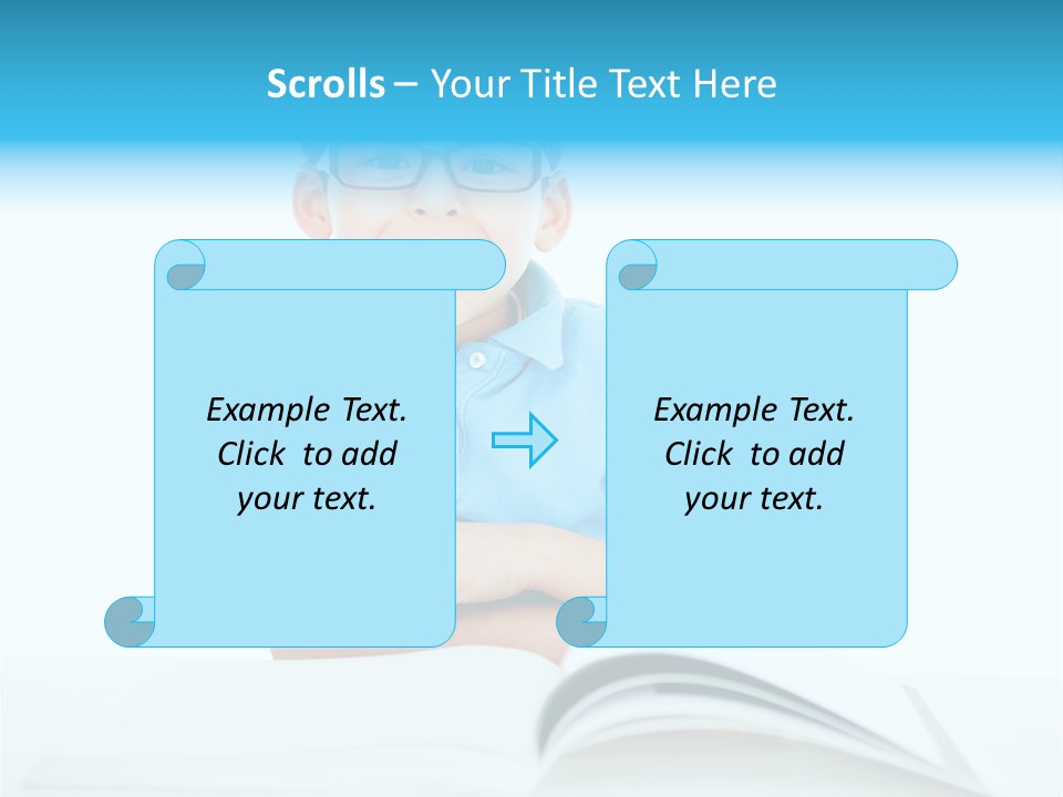 Preschool People Eyeglasses PowerPoint Template