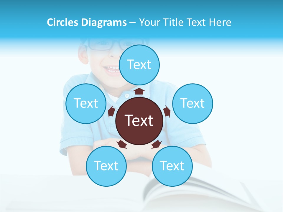 Preschool People Eyeglasses PowerPoint Template