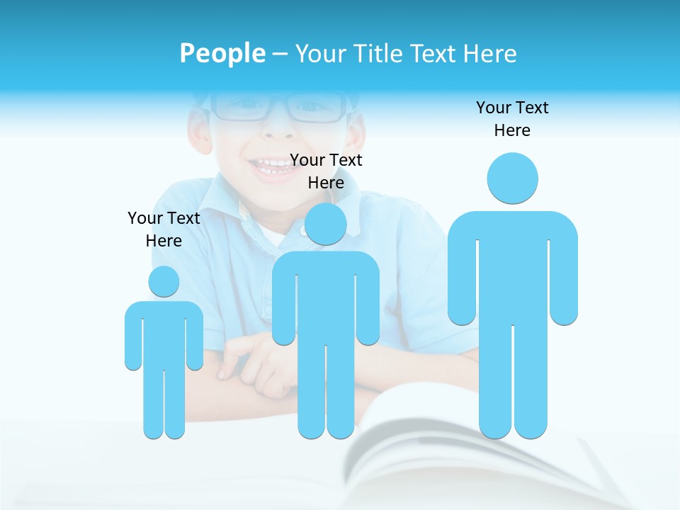 Preschool People Eyeglasses PowerPoint Template