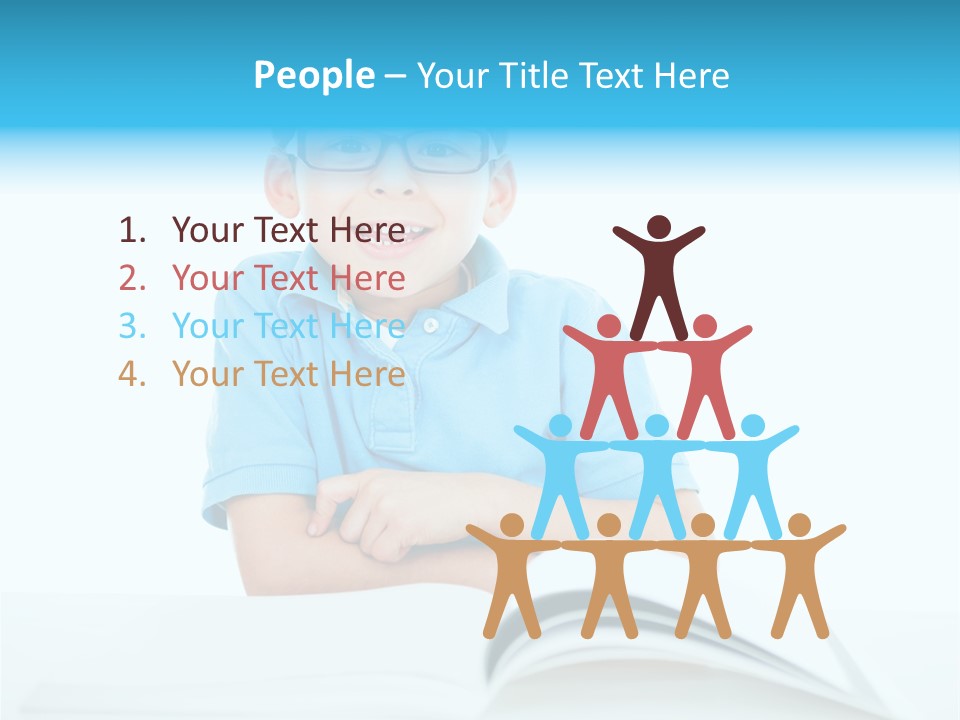 Preschool People Eyeglasses PowerPoint Template