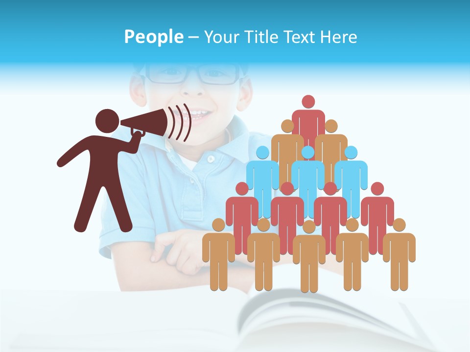 Preschool People Eyeglasses PowerPoint Template