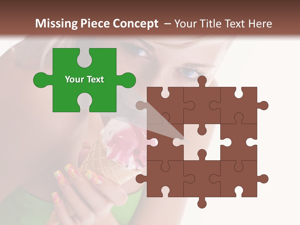 Waist Woman Dessert PowerPoint Template