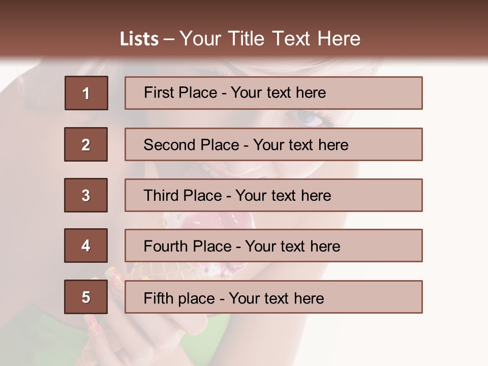 Waist Woman Dessert PowerPoint Template
