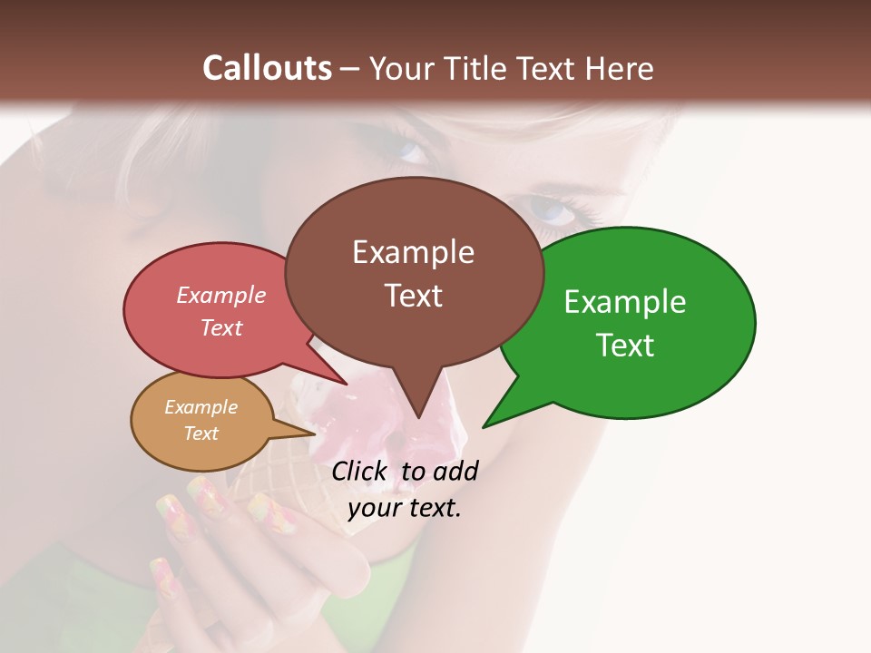 Waist Woman Dessert PowerPoint Template