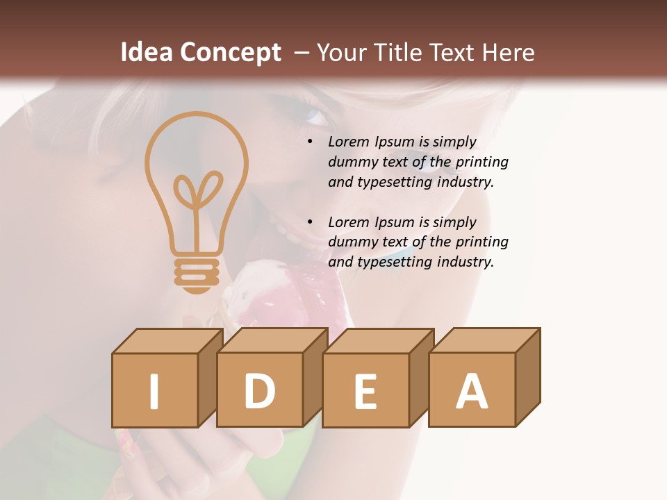 Waist Woman Dessert PowerPoint Template