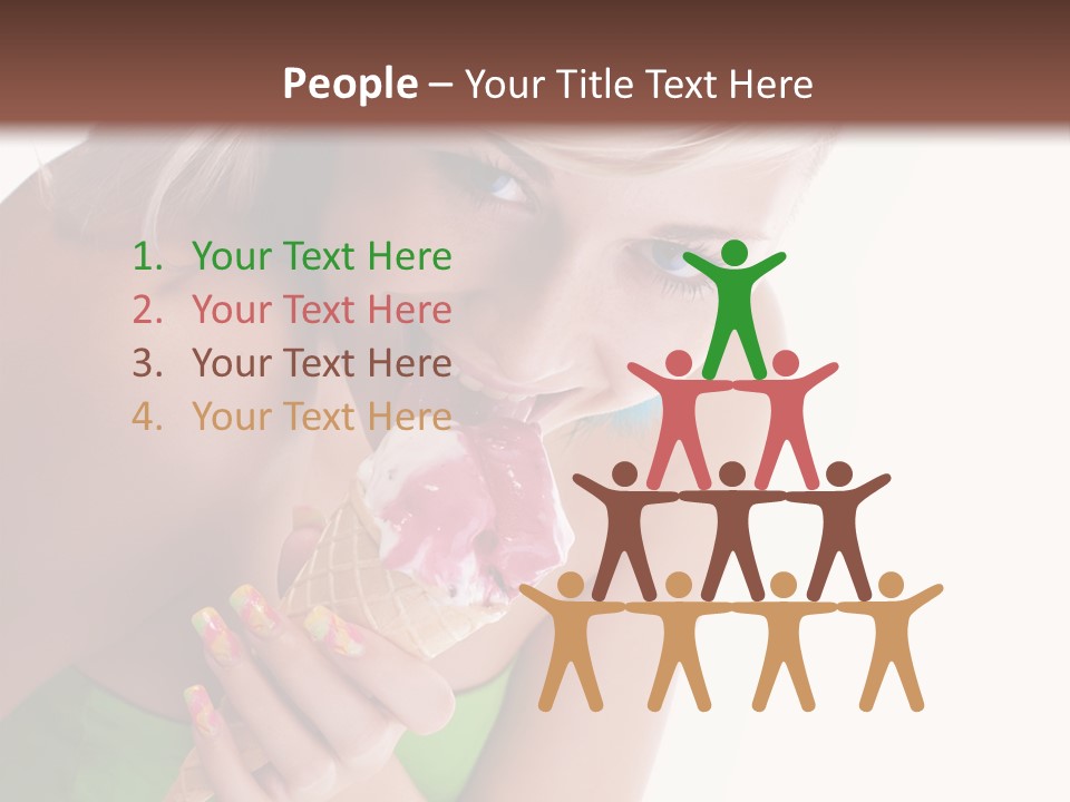 Waist Woman Dessert PowerPoint Template