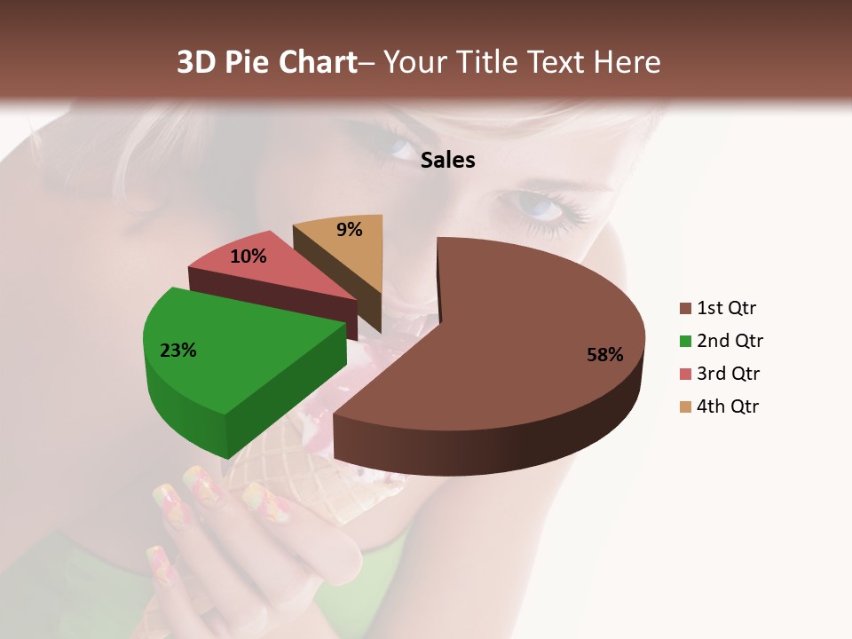 Waist Woman Dessert PowerPoint Template